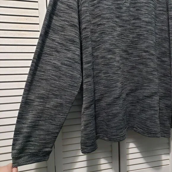 Haggar In Motion 1/4 Zip Knit Sweater Men's 2XL Black Gray Activewear Pullover‎ - Picture 3 of 8